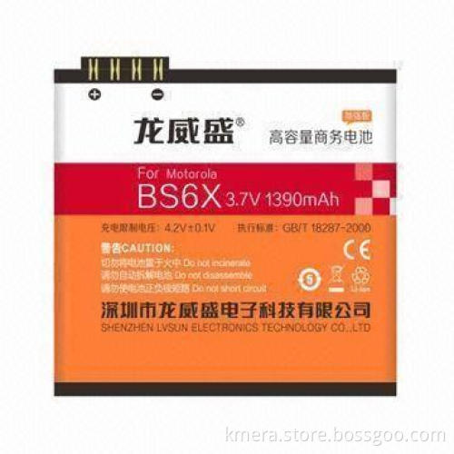 Mobile Phone Battery for Motorola BS6X, Capacity of 1,390mAh